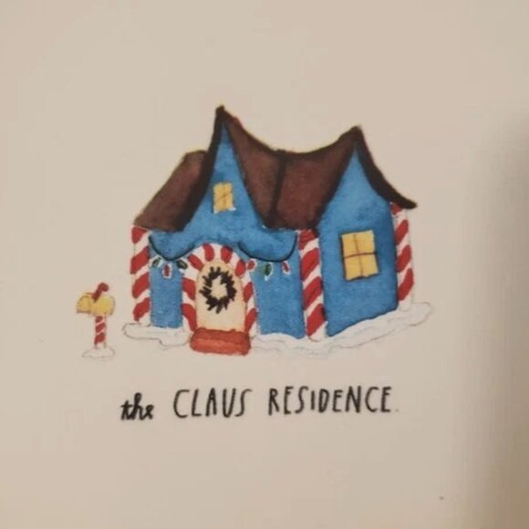 Rae Dunn Magenta Xmas Santa & Elf Village Collection Appetizer Plates x4 NWT - Picture 4 of 8